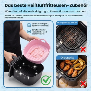 Zapékací pekáč do fritézy, keramický zapékací pekáč, malý zapékací pekáč, pekáč do trouby s