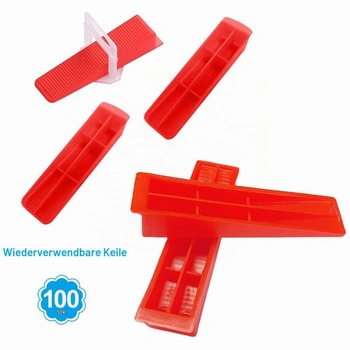 600 pomůcek pro pokládku dlaždic, 500 spon 1 mm a 100 klínů 100+500-1 mm