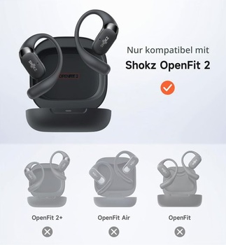 Pouzdro SURITCH kompatibilní s Shokz OpenFit 2/OpenFit 2+, nárazuvzdorné ochranné pouzdro s