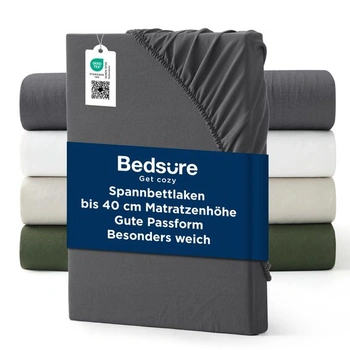 Prestieradlo Bedsure 140x200cm Oeko-TEX - hĺbka až 40cm,…