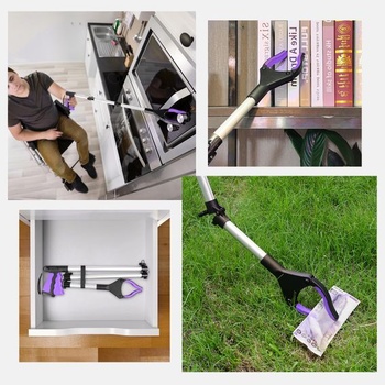 YAUNGEL 108cm drapák pro seniory, skládací drapák s magnetickým uchopovacím ramenem, otočný sběrač