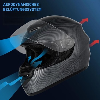 Motocyklová helma Favoto, integrální helma pro dospělé, helma na moped pro muže i ženy, prodyšná,
