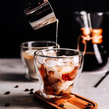 HEMOTON 2 kusy 60ml mini kanvica na mlieko z nerezovej ocele, kanvica na espresso, kanvica na penenie