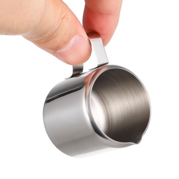HEMOTON 2 kusy 60ml mini kanvica na mlieko z nerezovej ocele, kanvica na espresso, kanvica na penenie