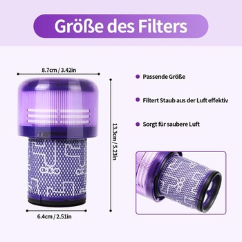 3 filtre pre Dyson V12 Detect Slim Absolute Náhradné diely a 971517-01
