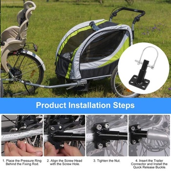 Ťažné zariadenie pre príves bicykla, spojka pre bicykel s poistným čapom