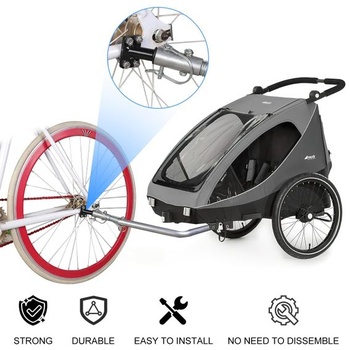 Ťažné zariadenie pre príves bicykla, spojka pre bicykel s poistným čapom