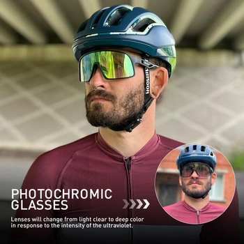Cyklistické brýle SCVCN fotochromní zelená
