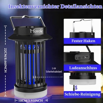 Elektrický lapač hmyzu Morole s LED světlem