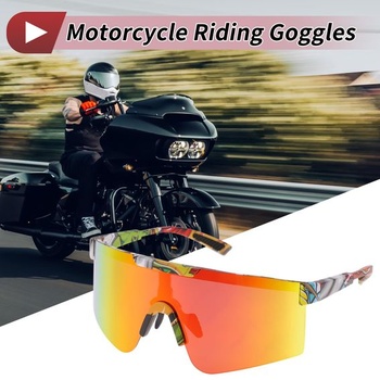 1 sada motocyklových okuliarov, neoslňujúce, triacetylcelulózové PC UV400 cyklistické slnečné okuliare,