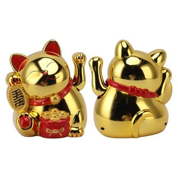 Greensen Maneki Neko mávající kočka, elektrická šikmá kočka pro štěstí, roztomilá dekorativní