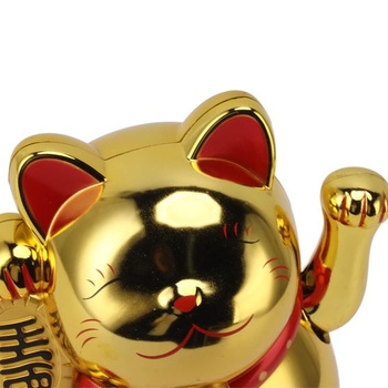 Greensen Maneki Neko mávající kočka, elektrická šikmá kočka pro štěstí, roztomilá dekorativní