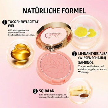 Oulac Golden Shimmer Blush Make-up, dlhotrvajúci líčidlový púder s trblietkami, vodeodolný a