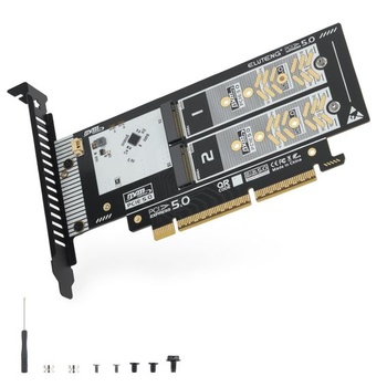 ELUTENG Duálny adaptér NVMe na PCIe 5.0, rozširujúca karta…