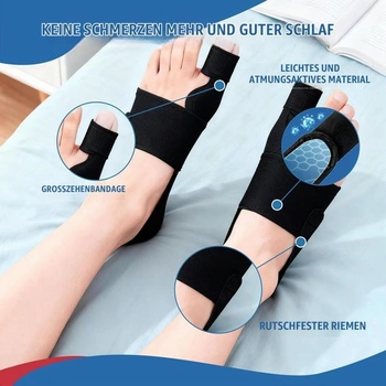 2x korekční dlaha na Hallux Valgus - narovnání prstů ve dne i v noci, bandáž na Hallux Valgus pro