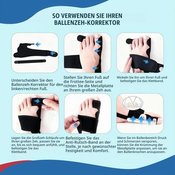 2x korekční dlaha na Hallux Valgus - narovnání prstů ve dne i v noci, bandáž na Hallux Valgus pro
