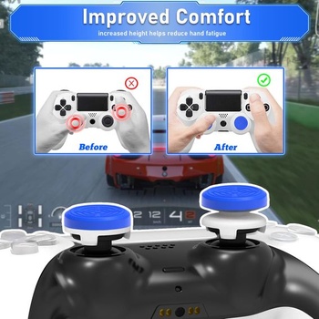 Krytky joysticku TEUVO FPS Aim Assist pro PS5, balení 2 silikonových krytek ovladače pro PS4 a PS5,
