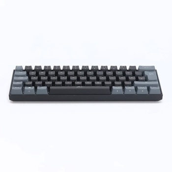 Herná mechanická klávesnica Rii, 60% bezdrôtové RGB podsvietenie s červenými spínačmi a funkciou N-Key