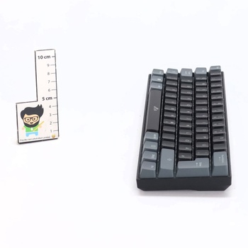 Herná mechanická klávesnica Rii, 60% bezdrôtové RGB podsvietenie s červenými spínačmi a funkciou N-Key