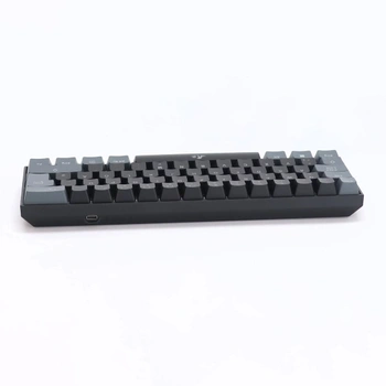 Herná mechanická klávesnica Rii, 60% bezdrôtové RGB podsvietenie s červenými spínačmi a funkciou N-Key