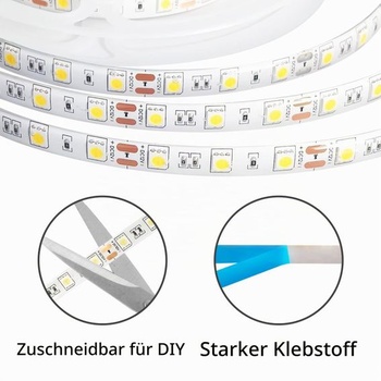 INextStation 12V LED pásik studená biela 5m IP65 vodeodolný 300 LED diód