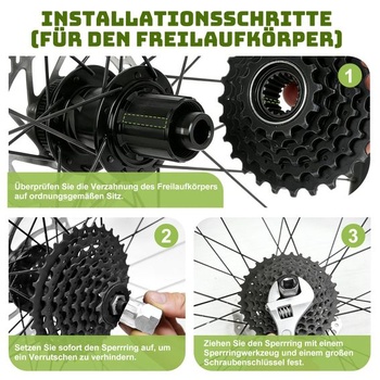 Reťazový bič s vyťahovačom kazety - nástroj na bicykel, čierny