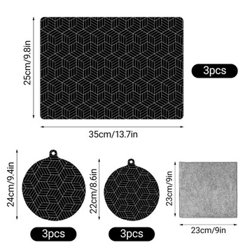 9dielna ochranná podložka na indukčnú varnú dosku, žiaruvzdorná, 0,7 mm