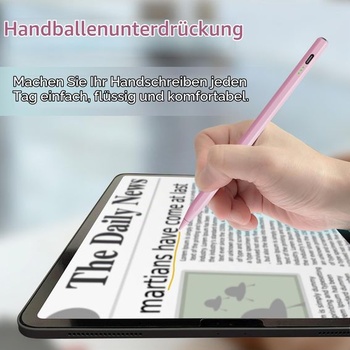 Ceruzka pre iPad 2018-2026, 15 minútová rýchlonabíjacia ceruzka pre iPad ružová