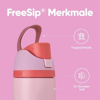 Izolovaná nerezová fľaša na vodu Owala FreeSip so slamkou, 710 ml – bez BPA, ideálna pre šport,