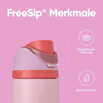 Izolovaná nerezová fľaša na vodu Owala FreeSip so slamkou, 710 ml – bez BPA, ideálna pre šport,