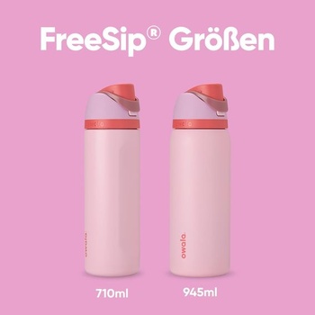 Izolovaná nerezová fľaša na vodu Owala FreeSip so slamkou, 710 ml – bez BPA, ideálna pre šport,