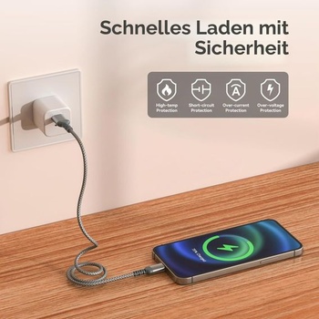 Kábel USB-USB-C, kábel do auta CarPlay, rýchlonabíjací kábel typu C pre iPhone 16/16 Pro Max, 15