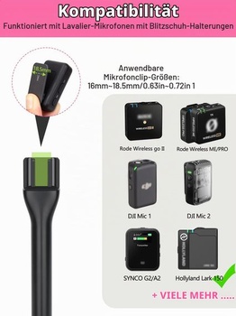 YOUSHARES Interview GO ručný adaptér pre DJI Mic 1/2, Rode Wireless GO I/II, Rode Wireless Me/Pro -
