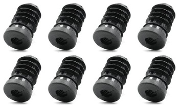Design61 8x závitové zátky, nastavovacie zátky pre okrúhle rúrky s plastovým závitom M10 Ø 20 mm,