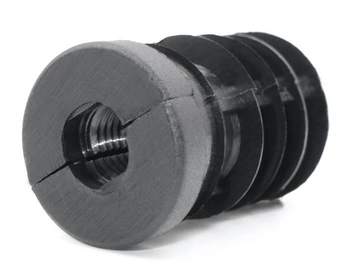 Design61 8x závitové zátky, seřizovací zátky pro kulaté trubky s plastovým závitem M10 Ø 20 mm,