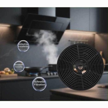 Balení 2 filtrů s aktivním uhlím pro digestoře - Kompatibilní s PKM Cookology CF150 - Vysoce účinná