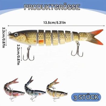 3dielna sada rybárskych nástrah typu crankbait, umelé woblery, viacdielne mäkké plastové nástrahy,