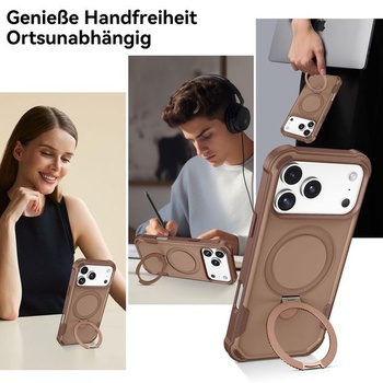 Puzdro DUEDUE pre iPhone 17 Pro, s neviditeľným stojanom [kompatibilný s MagSafe] Ochranné,
