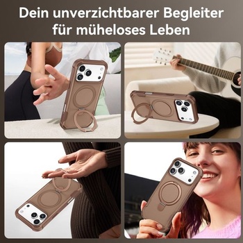 Puzdro DUEDUE pre iPhone 17 Pro, s neviditeľným stojanom [kompatibilný s MagSafe] Ochranné,