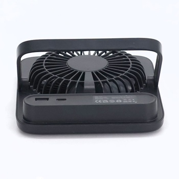 Tichý stolný ventilátor Otlonpe, dobíjací prenosný stolný ventilátor 4000 mAh, 4-stupňový malý