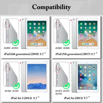 Puzdro EasyAcc pre iPad 9,7 palca 6. generácie/5. generácia/Air 2/Air 1, vínovo červené