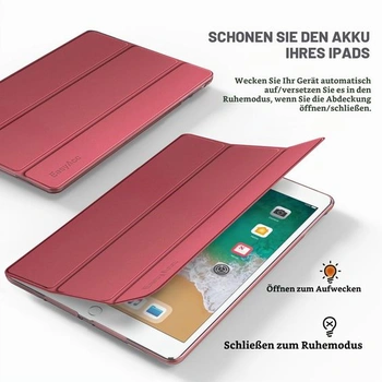 Pouzdro EasyAcc pro iPad 9,7 palce 6. generace/5. generace/Air 2/Air 1, vínově červené