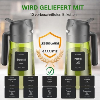 Skleněný rozprašovač oleje BETA NOBLE 470 ml