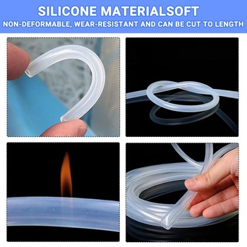 Silikonová hadice 5M, flexibilní hadice, vnitřní průměr 8 mm x vnější průměr 10 mm, silikonové