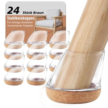 24 krytek nohou židle pro šikmé nohy židle, velikost S…
