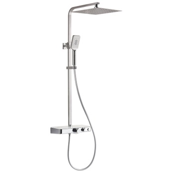Sprchový systém Ocean s termostatom, tyč 80-120 cm, strieborný