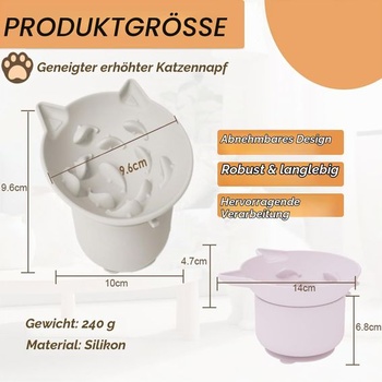 Miska pre psov s ochranou proti prehĺtaniu, silikónová, pre pomalé kŕmenie, s prísavkou, vhodná do