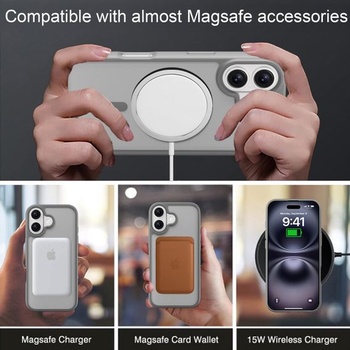 Matný kryt X-level pre iPhone 17, pre MagSafe, sivý