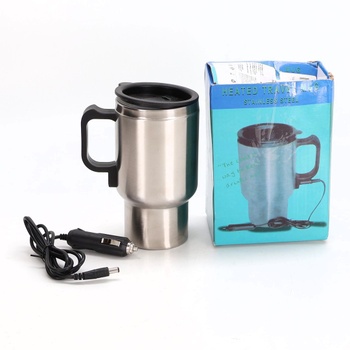 12V autokanvica, 450ml autokanvica so zástrčkou do zapaľovača, vyhrievaný hrnček, prenosná elektrická