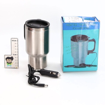 12V autokanvica, 450ml autokanvica so zástrčkou do zapaľovača, vyhrievaný hrnček, prenosná elektrická